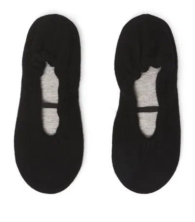 Skin Cashmere Mary Jane Slippers In Black