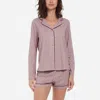 SKIN CAYLA PAJAMA SET IN CHECK PRINT WILD ORCHID