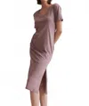 Skin Chana V-neck Sleepshirt In Mauve In Brown