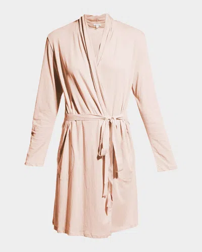 Skin Coleen Pima Cotton Jersey Robe In Animal Print