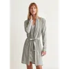 Skin Coleen Robe In Heather Grey