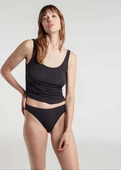Skin Dreamy Highleg Brief In Black
