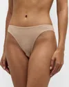 Skin Gala Low-rise Stretch Pima Cotton Bikini Briefs In Macadamia