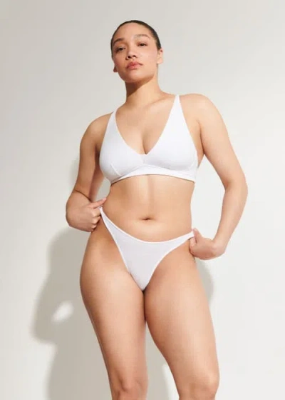 Skin Gracelynne Plunge Bralette In White