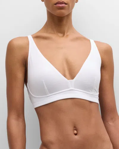 Skin Gracelynne Supportive Plunging Bralette In Macadamia