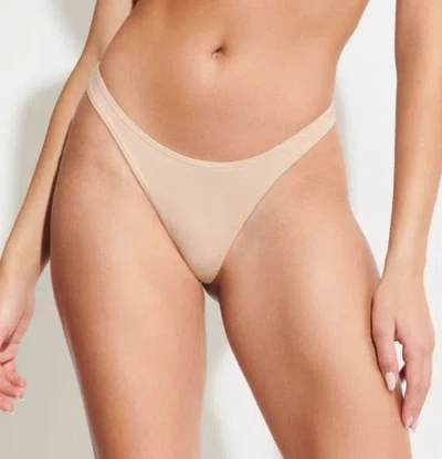 Skin Graysen High Cut Thong In Macadamia