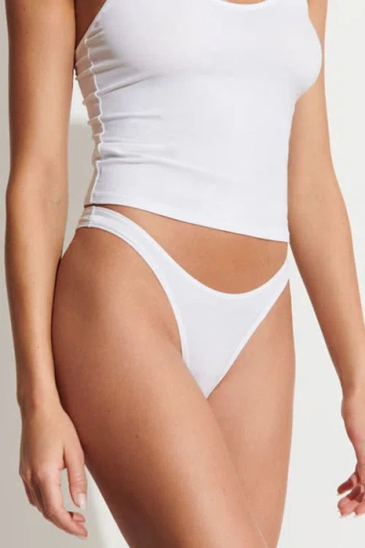 Skin Graysen High Cut Thong In White