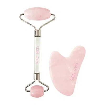 Skin Gym Facial Roller And Gua Sha Workout Set In Pink