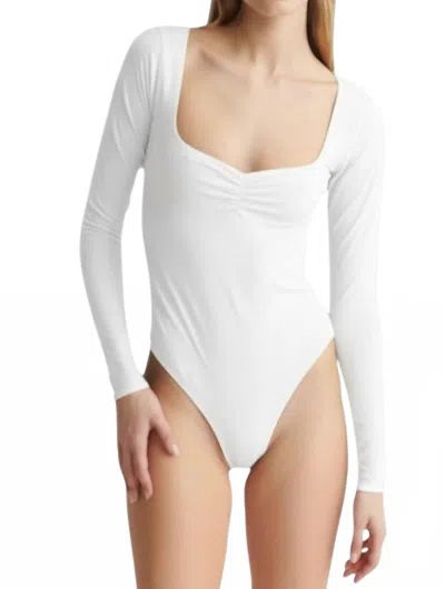 Skin I Dony Thong Bodysuit In White