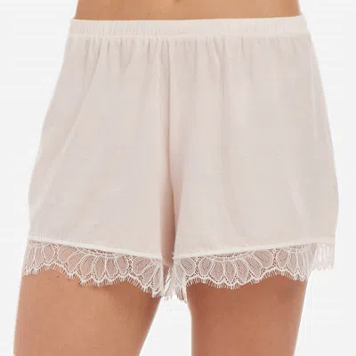 Skin Lace Short In White Pearl In Pink
