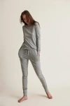 Skin Noa Pima Cotton Jogger Pants In Heather Grey