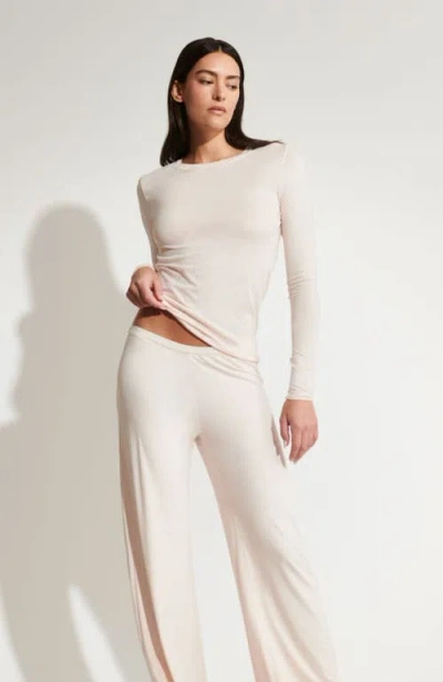 Skin Long Sleeve Tee In Pearl Pink