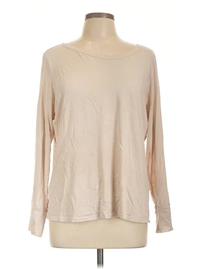 Pre-owned Skin Long Sleeve Top Tan Crew Neck Tops