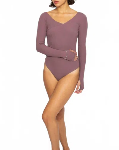 Skin Nora Bodysuit In Aubergine In Purple
