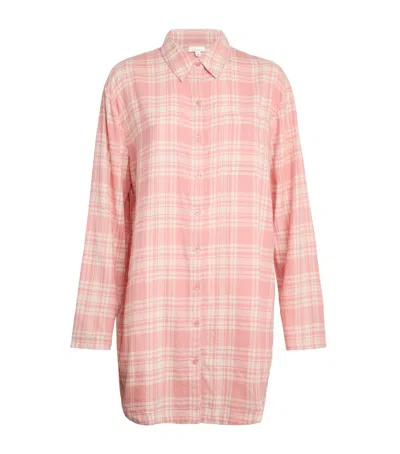 Skin Organic Cotton Nightshirt In Pink