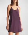 Skin Pima Cotton Jersey Slip In Plum