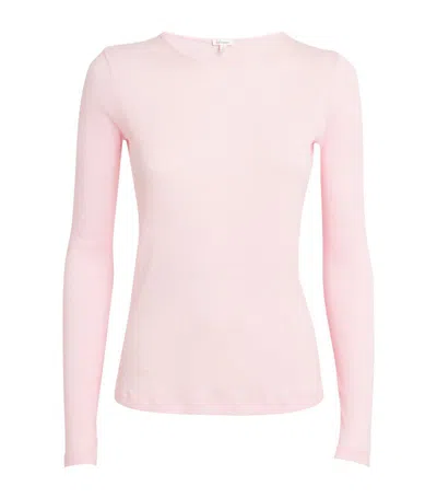 Skin Pima Cotton Ribbed Rayne Top In Pink