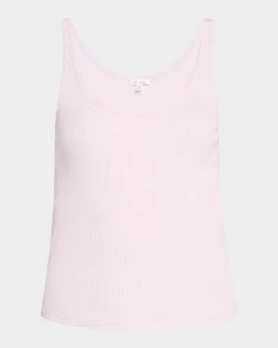 Skin Ruffle-trim Cotton Pajama Set In Lilac Fog
