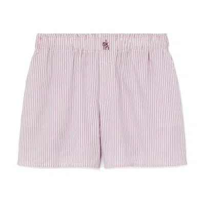 Skin Sarah Boxer Shorts In Red And White Stripe
