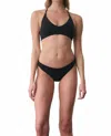Skin Selby Bikini Bottom In Blue Wave In Black
