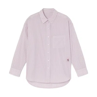Skin Serena Button-down In Red And White