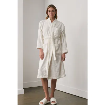 Skin Serenity Jacquard Robe In Ivory