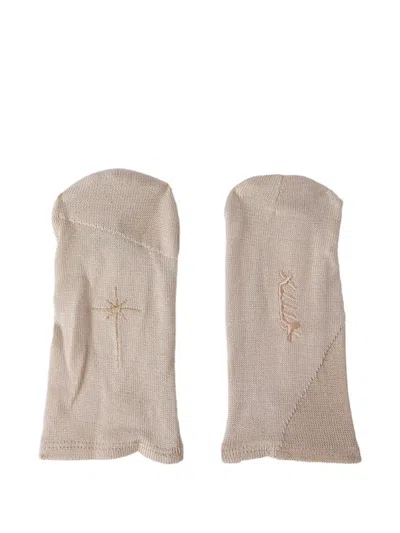 Skin Series Logo-embroidered Socks In Neutral