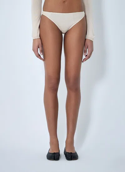 Skin Series Textured Knit Briefs In Sand