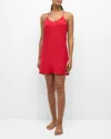 Skin Organic Pima Cotton-jersey Chemise In Lipstick Red