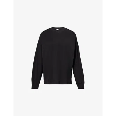 Skin Womens  Catalina Long-sleeve Cotton Top In Black
