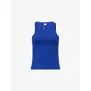 Skin Womens Cathie Cotton-jersey Top Blue Tea In Blue Tea