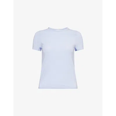 Skin Womens Dreamy Ribbed Stretch-woven Top Fog Grey