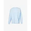Skin Womens  Catalina Long-sleeve Cotton Top In Blue Breeze