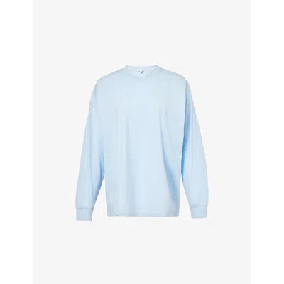 Skin Womens  Catalina Long-sleeve Cotton Top In Blue Breeze