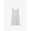 Skin Womens  Sexy Scoop-neck Cotton Slip Dress In Heather Grey