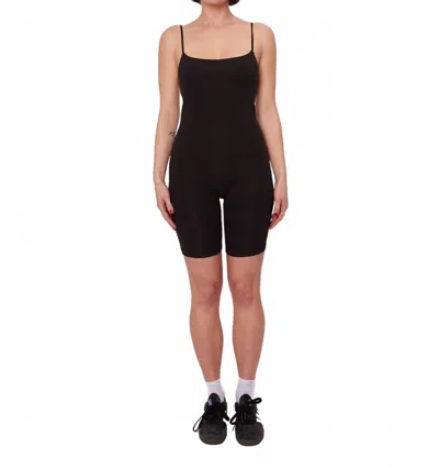 Skin Zaria Short Catsuit In Black