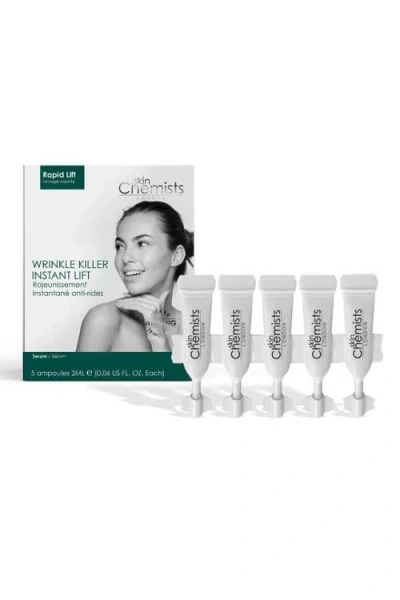 Skinchemists Wrinkle Killer Instant Face Lift 5 X 2ml Ampoules Solution-based Anti-aging Treatment S In Transparent