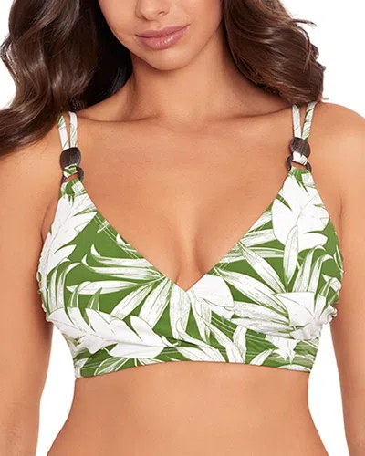 Skinny Dippers Bon Bikini Top In Green