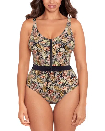 Skinny Dippers Kiwi Zip Lock One-piece In Multi
