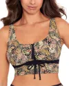 Skinny Dippers Kiwi Zip Tie Bikini Top In Multi