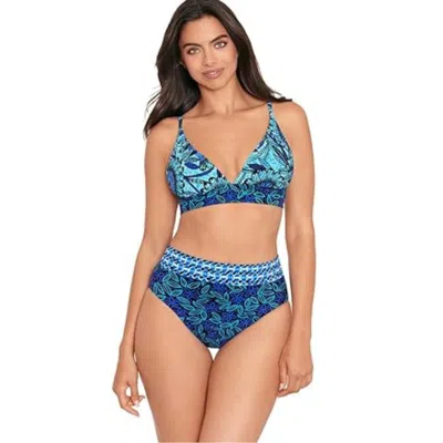 Skinny Dippers Kontiki Sophie Bikini Bottom Women's Blue Floral Erk1827