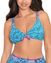 Skinny Dippers Mojito Soomi V Neck Top In Blue