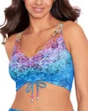 Skinny Dippers Namaste Shirr Thing Bikini Top In Multi