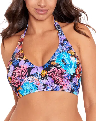 Skinny Dippers Pukalani Peppermint Bikini Top In Black