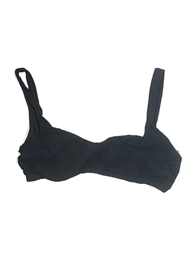 Pre-owned Skinny Dippers Swimsuit Top Black Solid Pattern Swimwear