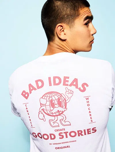 Bad Ideas Right T-shirt In White from Skinnydip