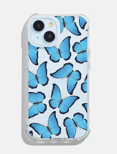 Skinnydip London Blue Butterfly Repeat Shock I Phone Case In Multi