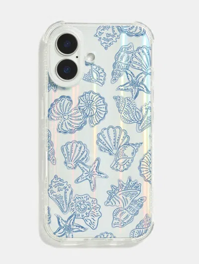 Skinnydip London Blue Outline Sea Shells Shock I Phone Case