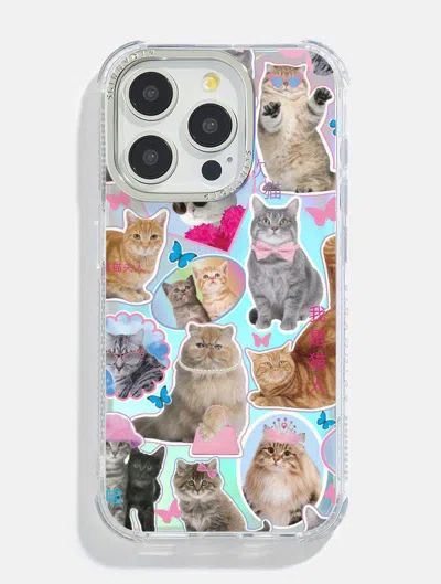 Skinnydip London Cat Sticker Holo Foil Shock I Phone Case In Gray