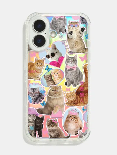 Skinnydip London Cat Sticker Holo Foil Shock I Phone Case In Multi